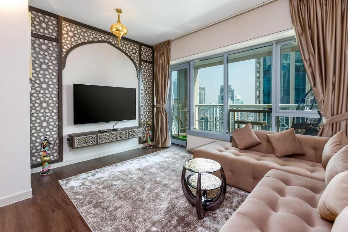 두바이 Arabian Nights 1Br - Burj Khalifa & Fountain Views 아파트